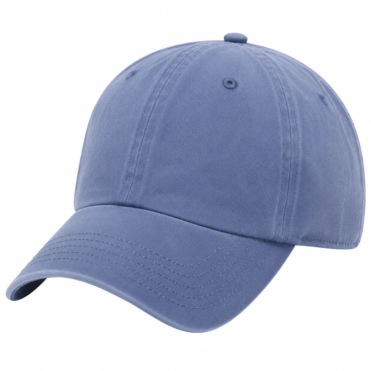 Baseballkappe Einheitsgröße aus Textil in Blau mit gebogenem Schirm für Freizeit