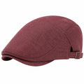 Flatcap Einheitsgröße aus Textil in Bordeaux mit verstellbarem Verschluss