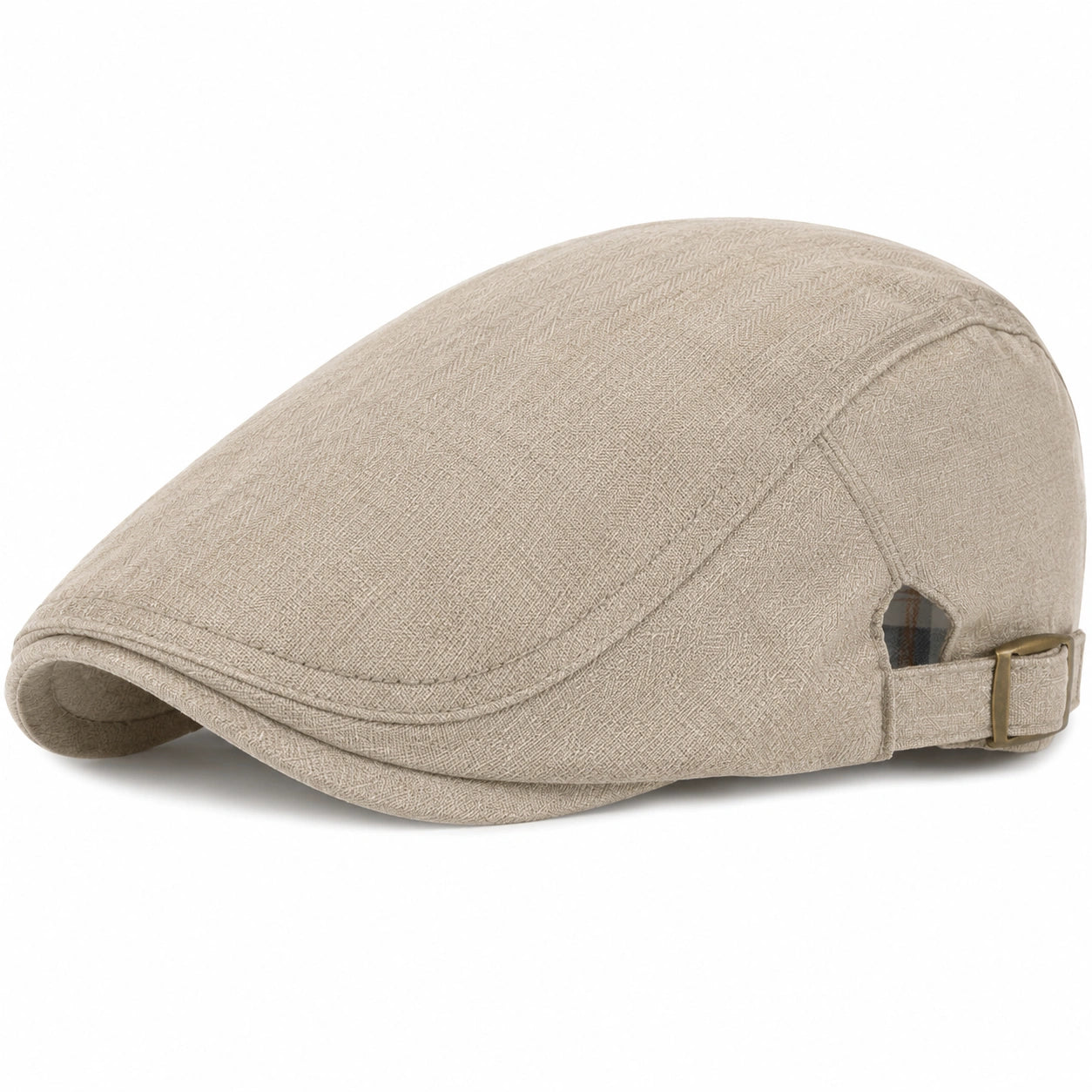 Schiebermütze Einheitsgröße Beige Textilgewebe verstellbar für Freizeit