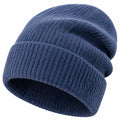 Strickmütze Einheitsgröße Textil Blau für Alltag mit Umschlag