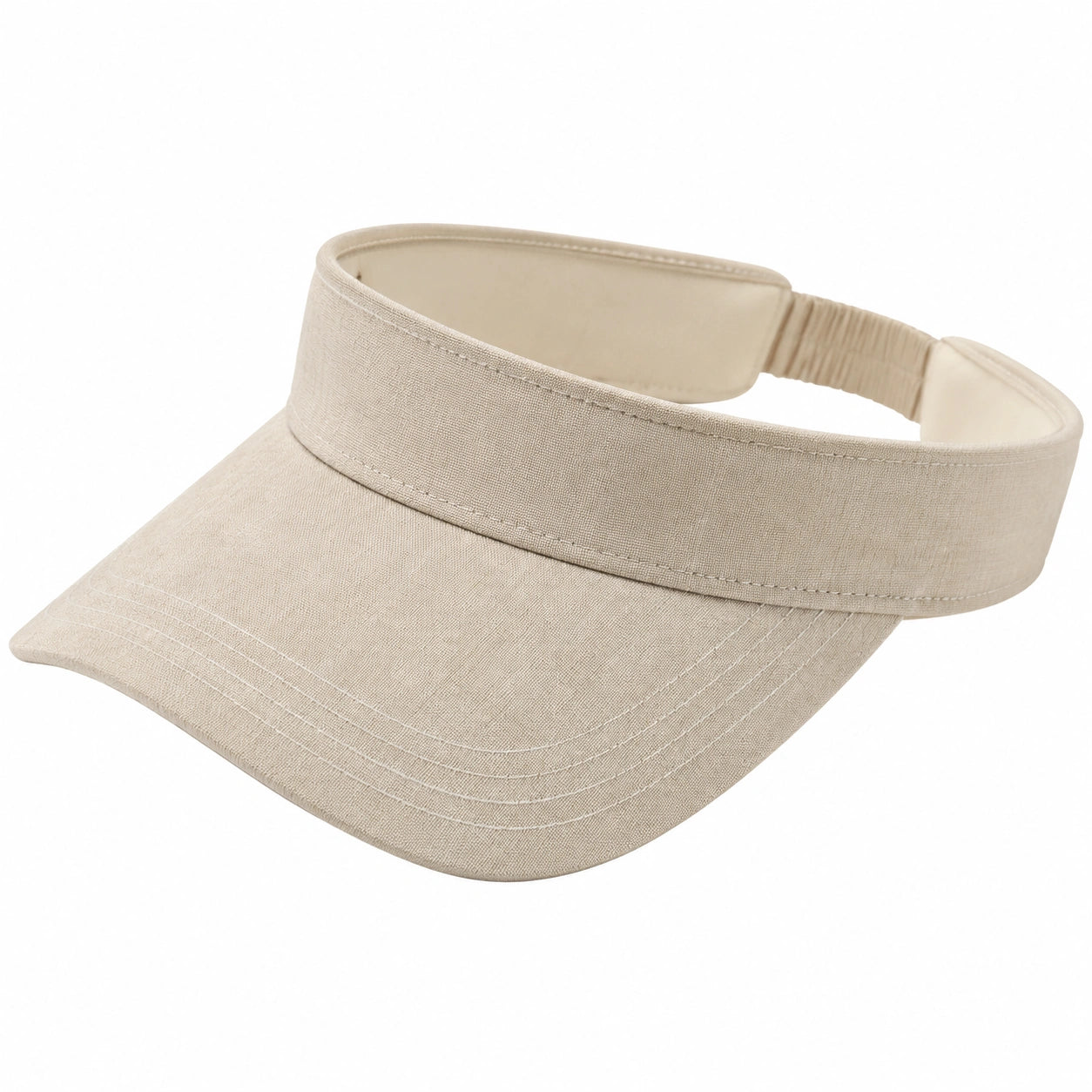 Sonnenschild Einheitsgröße Textil Beige mit elastischem Einsatz für Alltag und Sport